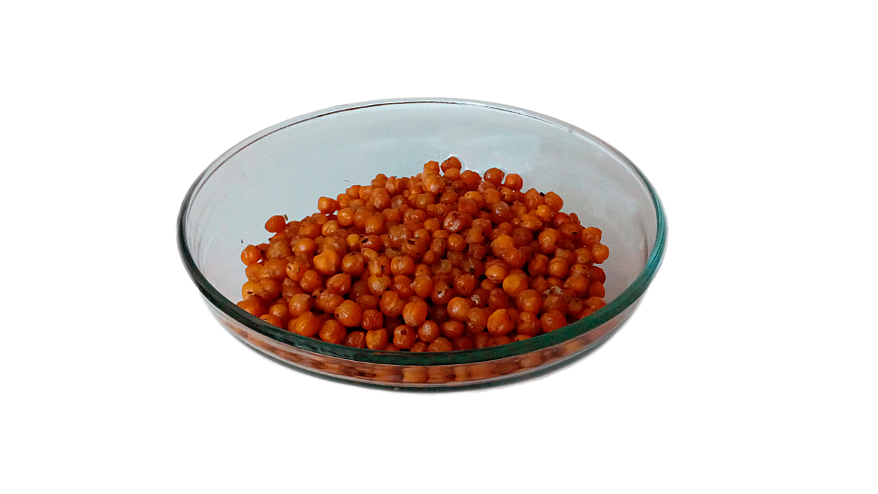 101 kcal - chrupki z ciecierzycy (4 g B, 13 g W, 4 g T)